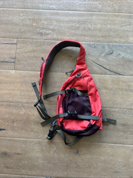 Patagonia Handbags - Patagonia Red and Burgundy Sling Belt Bag